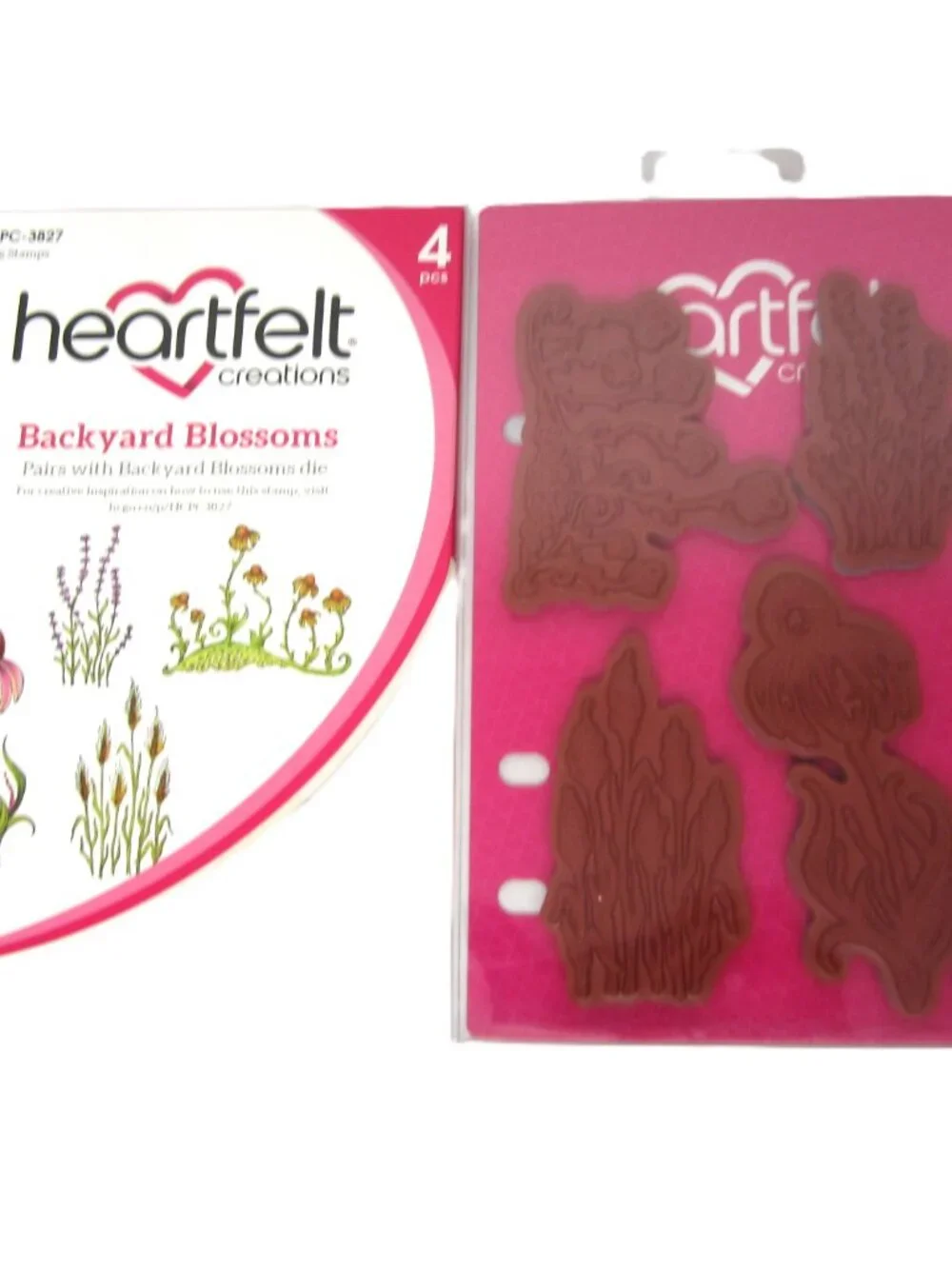 Heartfelt Creations Backyard Blossoms Craft Dies & Cling Stamps Floral Botanical